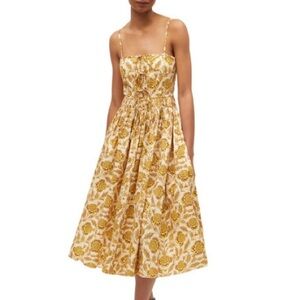 NWT Rhode Katrina Dress in Garden of Dream Golden Floral Sz 4
